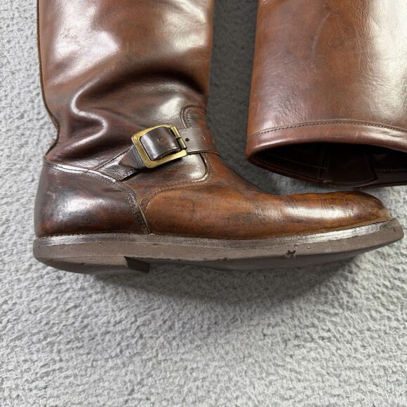 Vintage Chippewa Tall Engineer Motorcycle Buckle Boots 10.5 D Made In USA 23906 - Picture 2 of 10